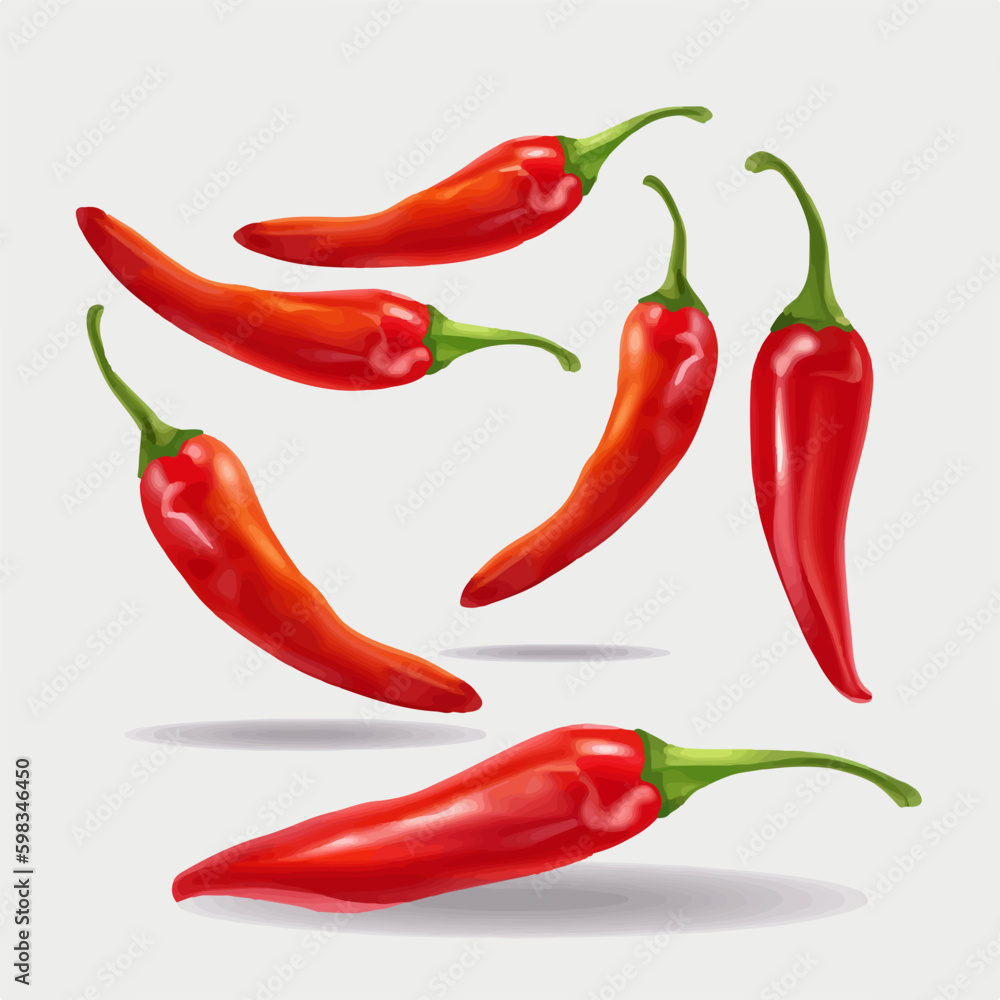 A pack of chili pepper icons that are great for app designs