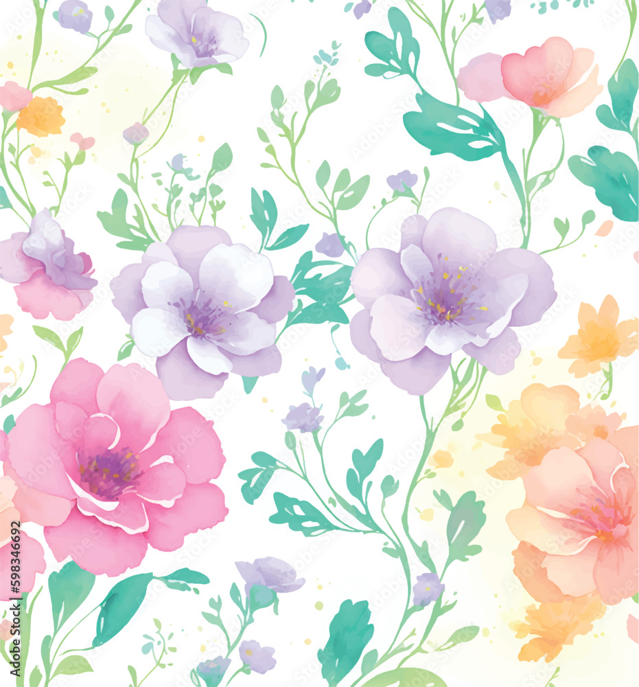 seamless pattern with pink flowers seamless pattern with pink flowers