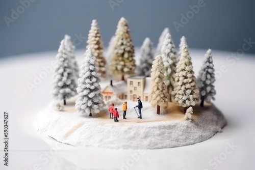 Christmas miniature decoration, Generative AI © krishnendu