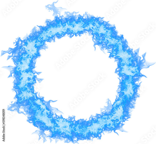 Blue Ring of Flames Magic Portal