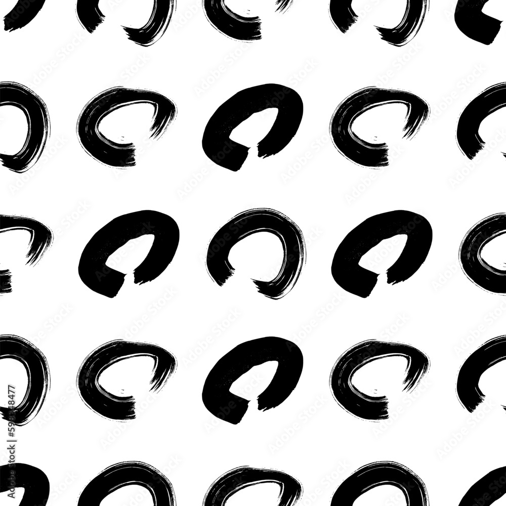 Seamless pattern with sketch circles shape Seamless pattern with sketch circles shape