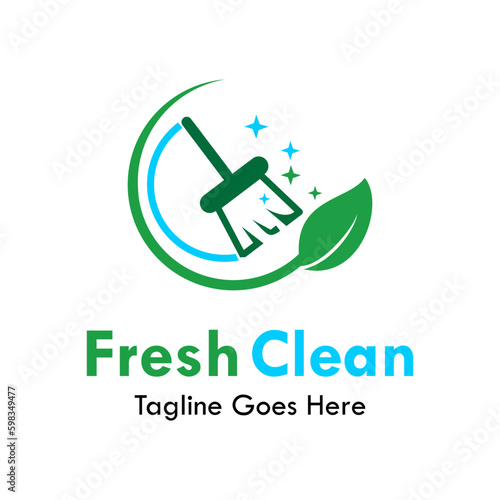 Fresh clean design logo template illustartion