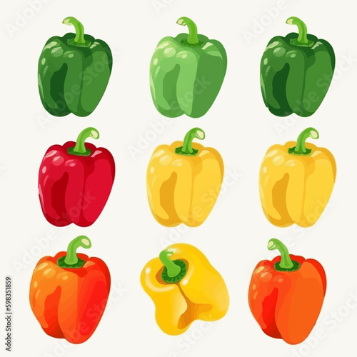 A collection of lively pepper vector illustrations that will add zest to your creative projects.