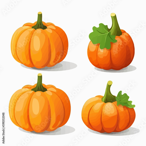 Illustrate your Thanksgiving-themed materials with these festive pumpkin vector illustrations.