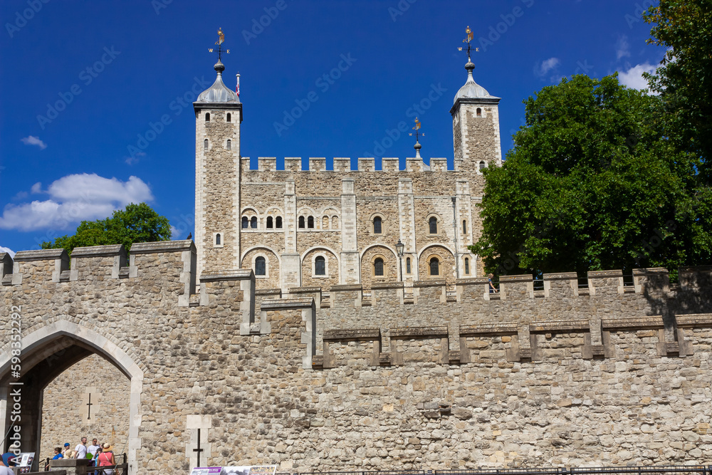 A partial view of the Tower of London