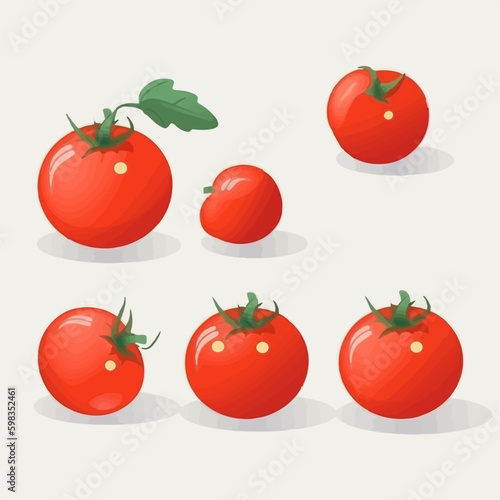 Create a summer-inspired design with this pack of tomato vector graphics.
