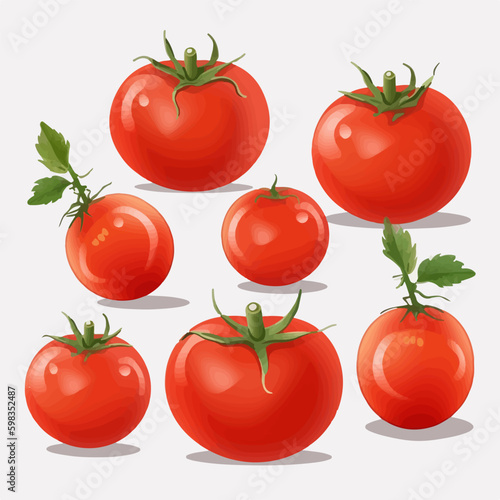 Enhance your artwork with this pack of high-quality tomato vector graphics.