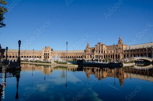 The Plaza de España "Spain Square", Seville, Spain, is one of the most beautiful squares in the world