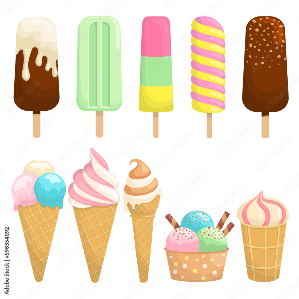 Ice cream collection. Ice cream collection.