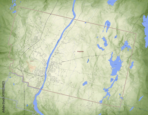 A map of Augusta Maine.