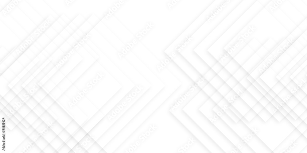 Abstract white and gray square lines and technology modern background. Abstract geometric smooth square shape with soft shadow background, template and banner design. Abstract white and gray square lines and technology modern background. Abstract geometric smooth square shape with soft shadow background, template and banner design.