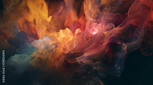 Bunte Farbexplosion als Hintergrund Motiv für Druckdesign und Webdesign, ai generativ