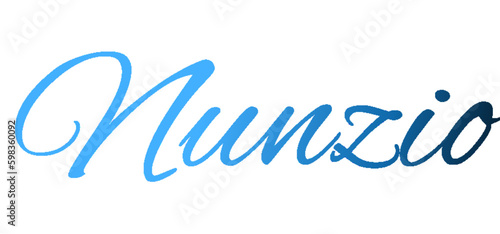 nunzio - light blue and blue color - male name - ideal for websites, emails, presentations, greetings, banners, cards, books, t-shirt, sweatshirt, prints  