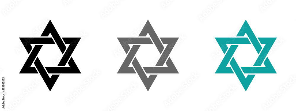 David star vector icons set. Israel symbol of religion flat vector file David star vector icons set. Israel symbol of religion flat vector file