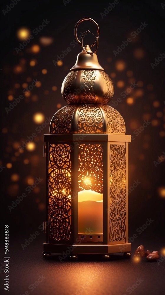 Ramadan Kareem. Islamic greeting template with ramadan for wallpaper . Dark color islamic ramadan greeting background. AI generated Ramadan Kareem. Islamic greeting template with ramadan for wallpaper . Dark color islamic ramadan greeting background. AI generated