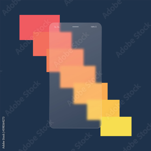 Modern Glass Morphism and Transparent Frame, Transparent card with Blur Effect, Futuristic Glass morphism Style