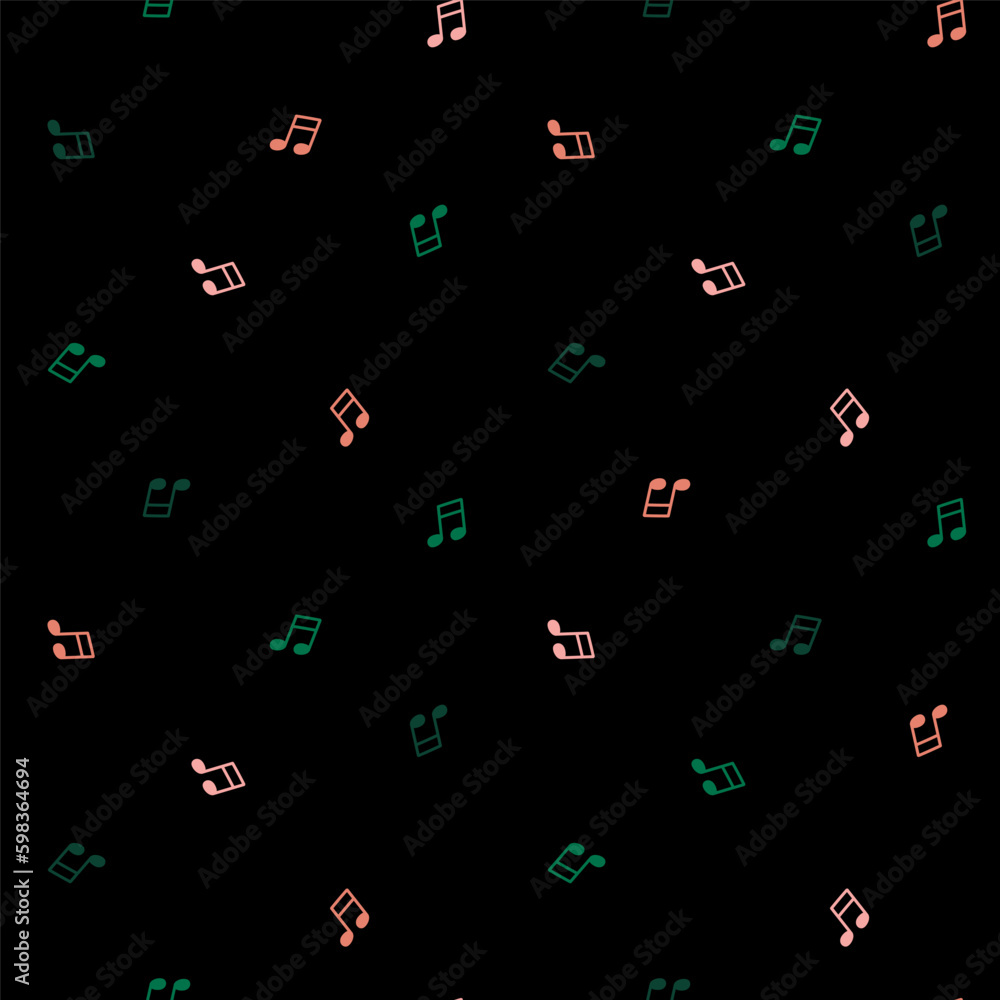 Seamless pattern with colorful musical notes Seamless pattern with colorful musical notes