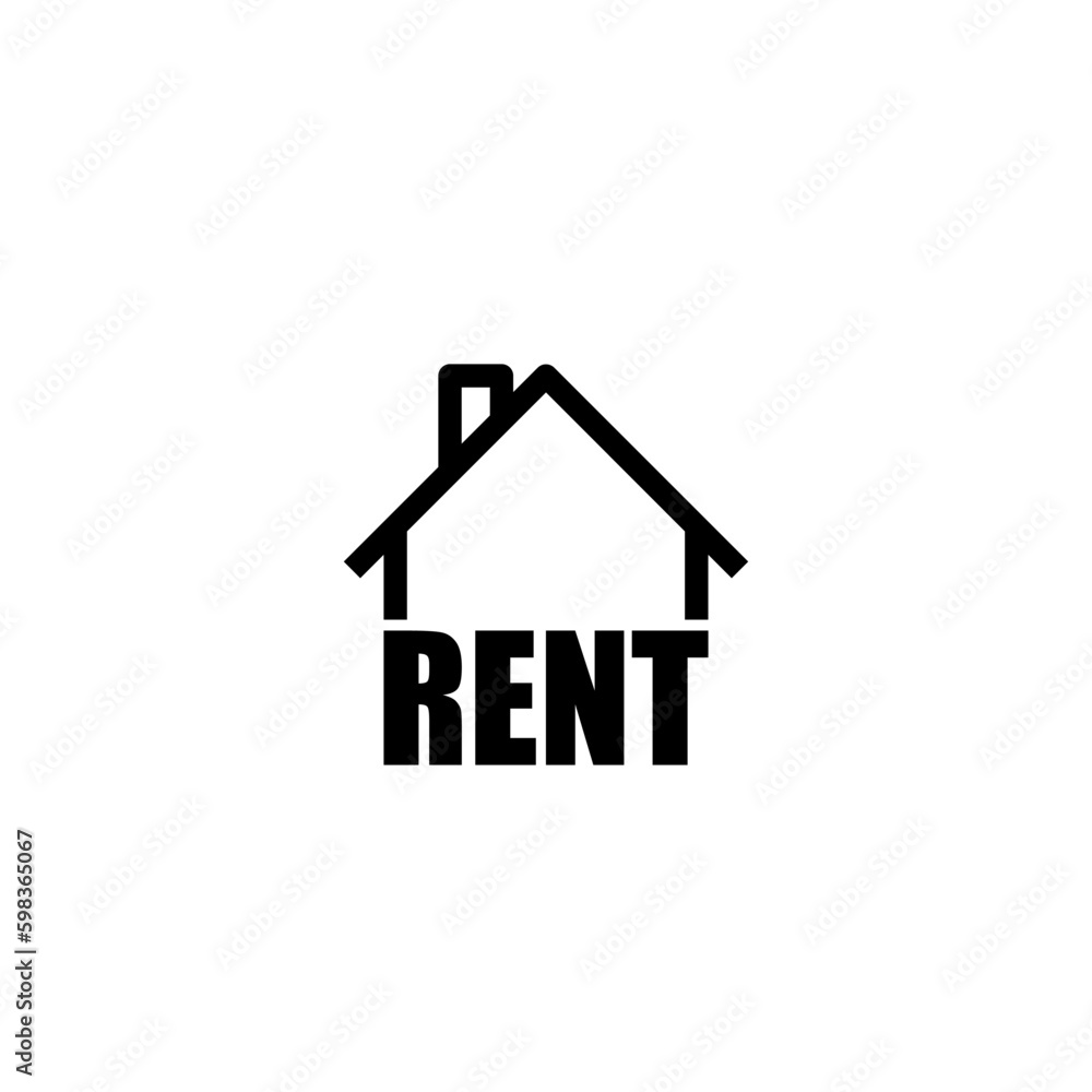 Rent house icon isolated on white background Rent house icon isolated on white background