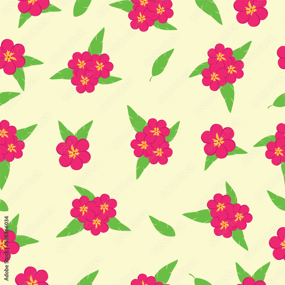 Seamless pattern. Pink tropical flowers. High quality vector illustration. Seamless pattern. Pink tropical flowers. High quality vector illustration.