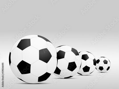 Visual drawing football with black and white background for vector illustration  set
