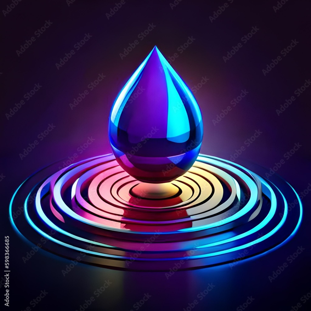 Pure and Transparent: A Crystal Clear Graphic of a Water Drop Pure and Transparent: A Crystal Clear Graphic of a Water Drop