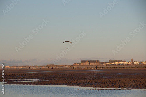 paragliding on the beach