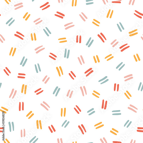 Seamless pattern with colorful tiny couple lines