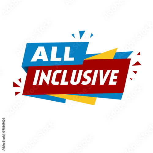 All inclusive. Banner vector template. Flat design. vector illustration.