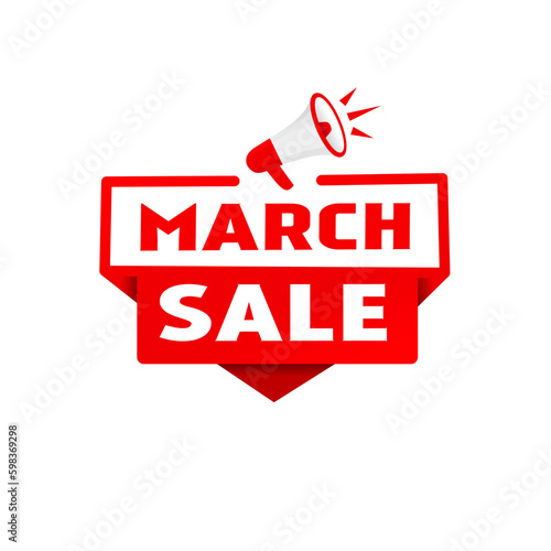 March sale. Vector banner design for Special offer.