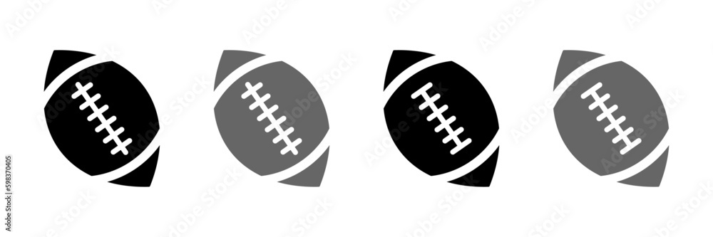 American football vector icons set American football vector icons set