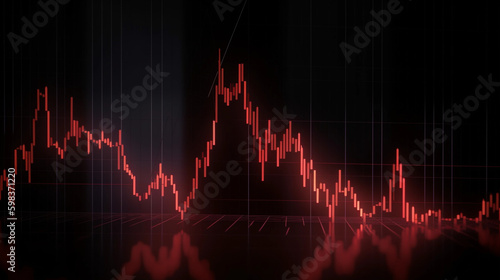 Red Financial Decline: Analyzing Economic Downturn with Charts and Graphs