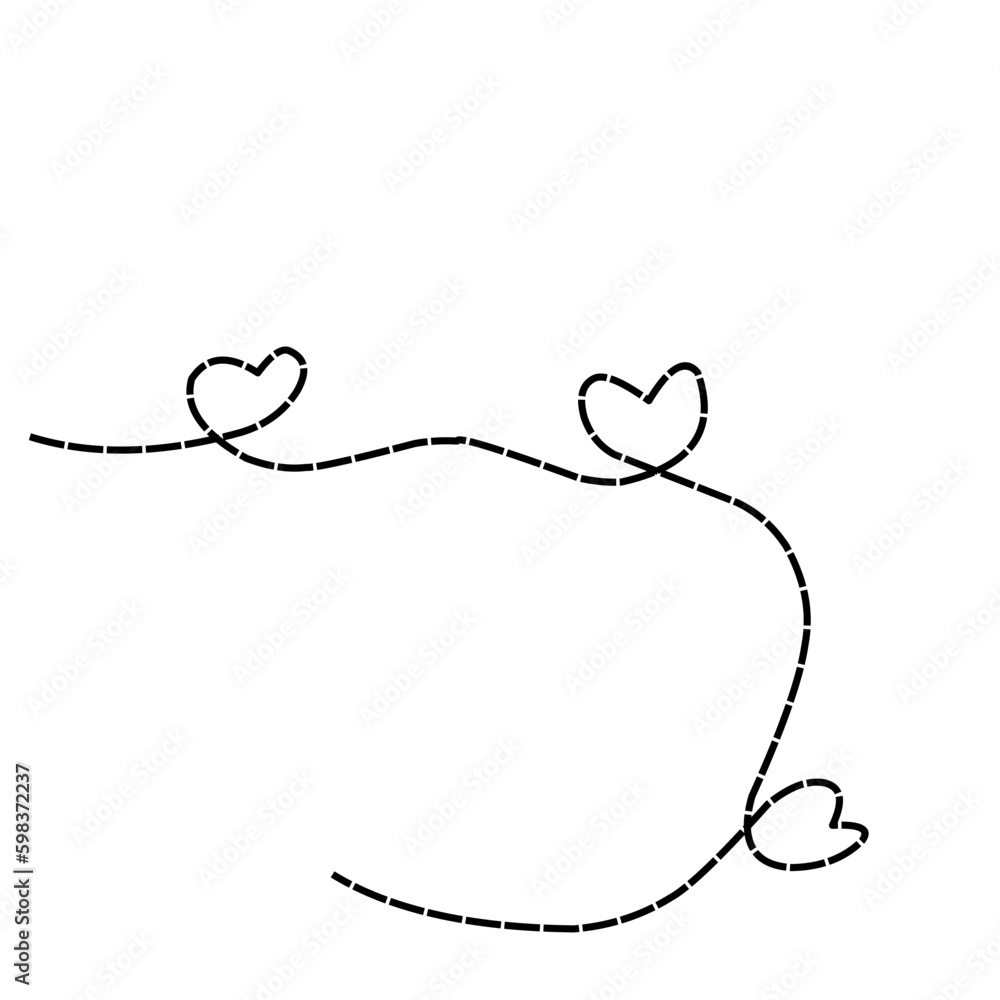 Heart Dotted Line 