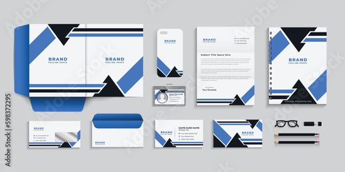 	
Corporate identity template set. Business stationery template vector.