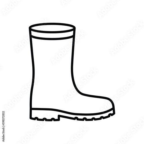 Rain boot icon vector on trendy design
