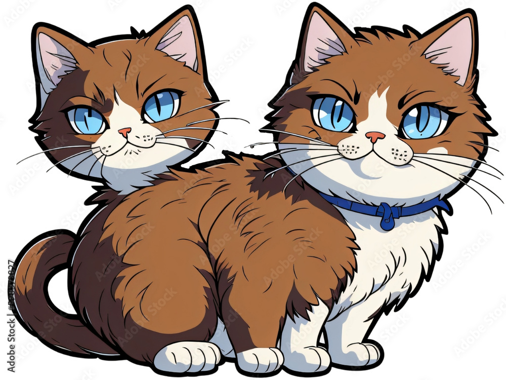 Obraz premium cute little cat generative ai illustration