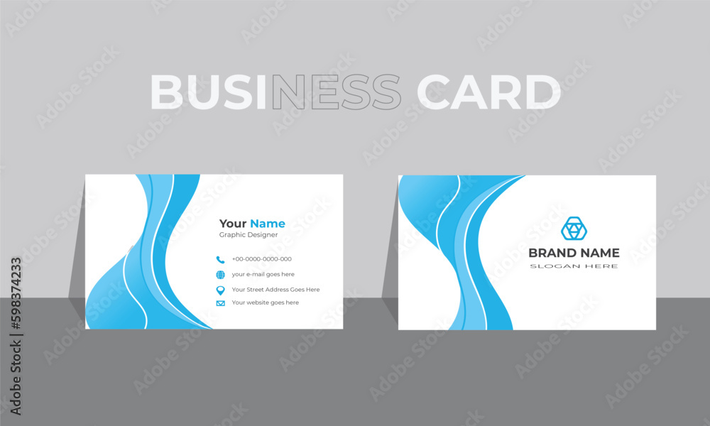 Creative and clean Business card design Template. Modern Business card design. Elegant Business card design. Vector illustration. Personal visiting card design and vector abstract creative design.