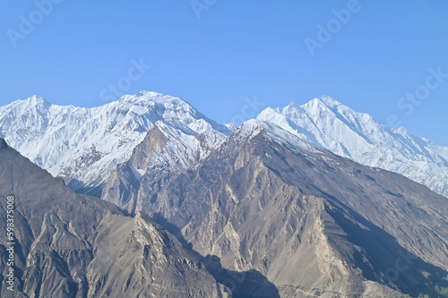 High Mountain Range Around Hunza Valley from Duikar View Point in Pakistan