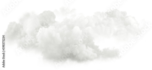 Realistic white clouds isolated on transparent background 3d rendering png