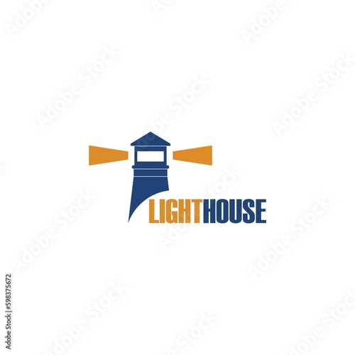 Lighthouse logo design template isolated on white background © sljubisa