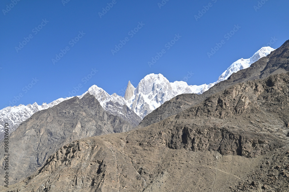 Beautiful View of Lady Finger Peak of the Karakoram Range in Northern Pakistan