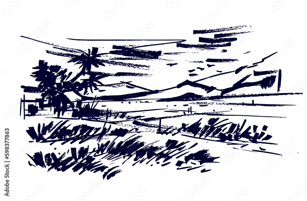 illustration of field vector for decoration illustration card illustration of field vector for decoration illustration card