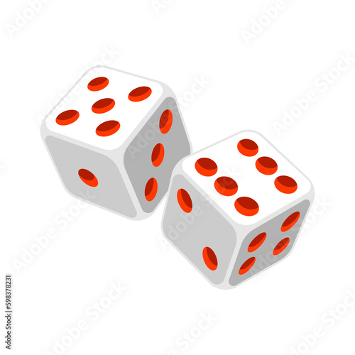 Playing dice illustration. Game craps image. Casino and betting background. Generative AI