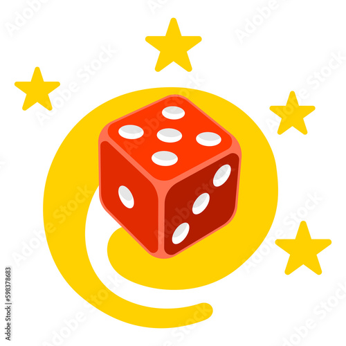 Playing dice illustration. Game craps image. Casino and betting background. Generative AI