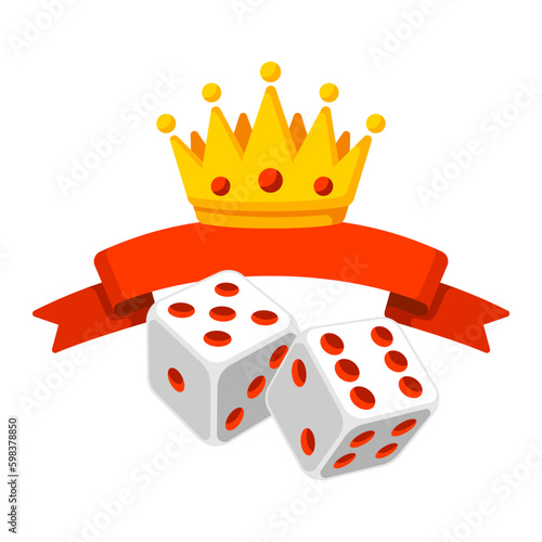 Playing dice illustration. Game craps image. Casino and betting background. Generative AI