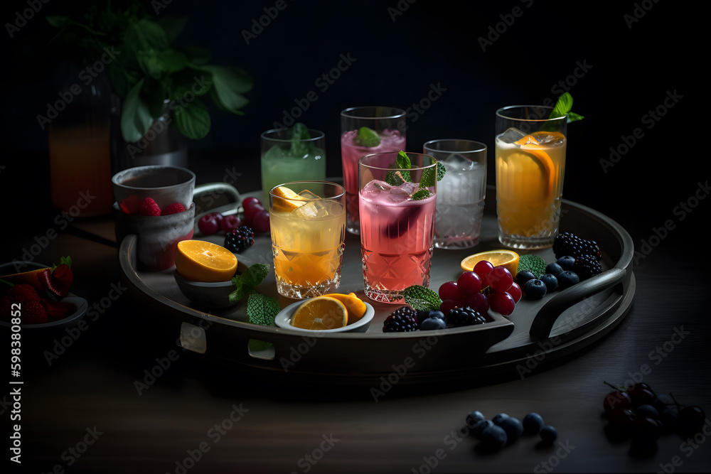 Fresh fruit juice on a hot summer day Fresh fruit juice on a hot summer day