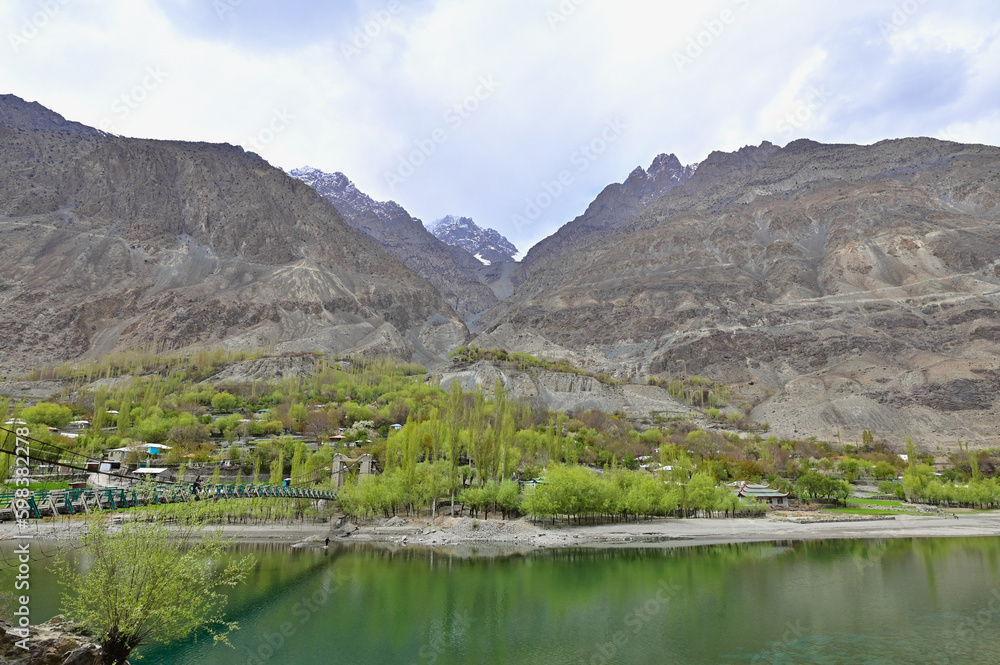 Majestic Karakoram Mountain Range of Gupis Village in Gupis Valley