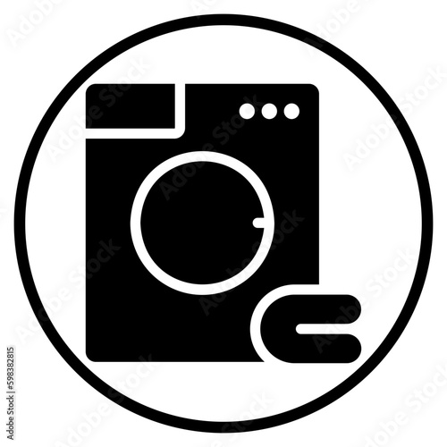 laundry glyph icon