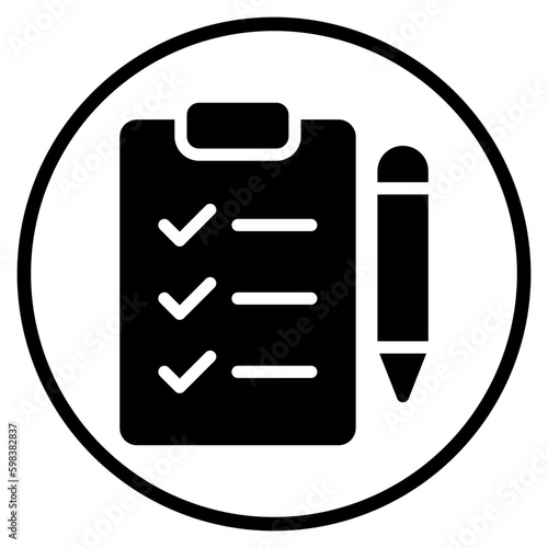 to do list glyph icon