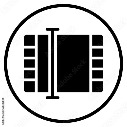 video editor glyph icon
