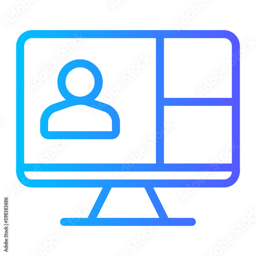 video conference gradient icon